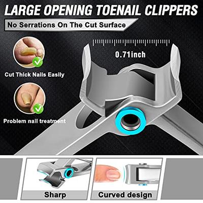 EBEWANLI Toe Nail Clippers 17mm Wide Jaw Opening Toenail Clippers