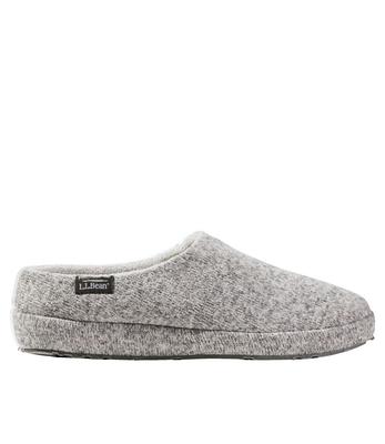 Women's Sweater Fleece Slipper Scuff Gray Heather 9(B), Rubber/Eva