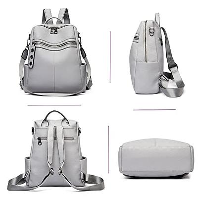 Convertible Fashion Laptop Backpack Purse Leather For Women