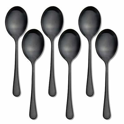 Serving Spoons, 12 Pieces 8 Inches Serving Tablespoons, Large Spoons for  Serving, Stainless Steel Solid Buffet Banquet Flatware Kitchen Basics  Serving