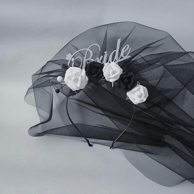 Bride to Be Headband Hen Party Veil Blue Bridal Shower Crown 