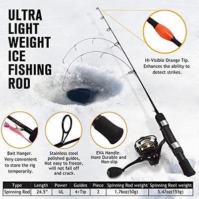 Dovesun Ice Fishing Rod and Reel Combo Ice Fishing Spinning Combo Spinning  Reel (3+1 BB,Max Drag 8.8 Lbs,Light to 5.5oz),Spinning Rod (24.5 UL Power),Ice  Fishing Line - Yahoo Shopping