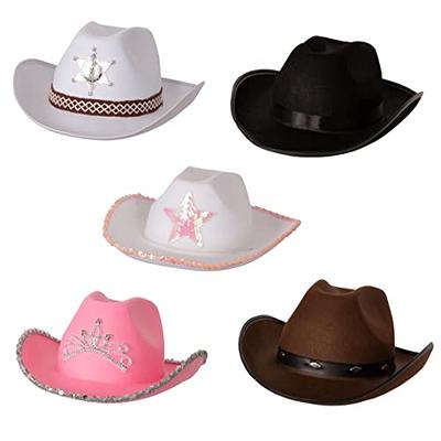 30 Pcs Cowboy Hats Western Straw Hats Country Style Farmer Hat Cowgirl  Cowboy Party Hats with Bands for Western Theme Party