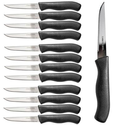 Schraf 4 Paring Knife Set with 1 Serrated and 2 Smooth Edge Knives with  TPRgrip Handles 