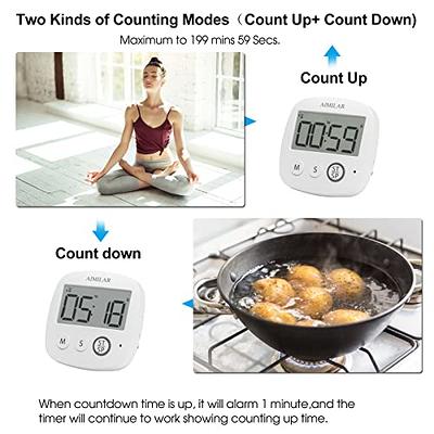 Digital Kitchen Timer Stand Countdown Alarm Digits Clocks for Cooking Baking