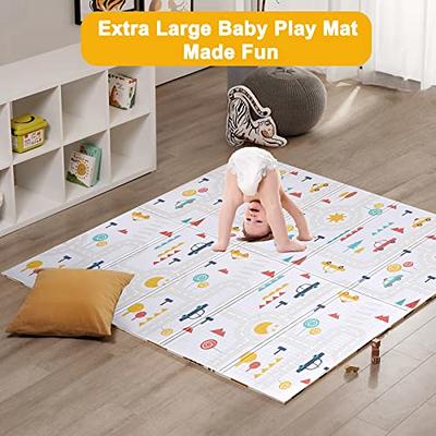 UANLAUO Foldable Baby Play Mat, Extra Large Waterproof Activity Playmats  for Babies,Toddlers, Infants, Play & Tummy Time, Foam Baby Mat for Floor  with