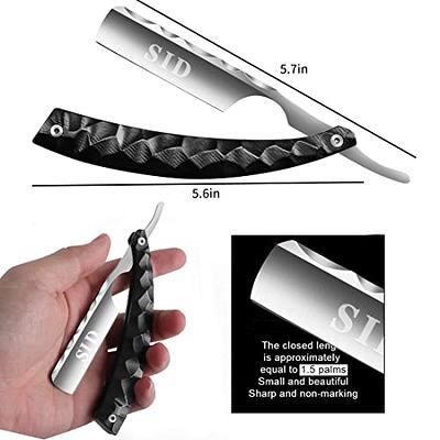 100 Blades + Facón Classic Professional Straight Edge Barber Razor - Salon Quality Cut Throat Shavette