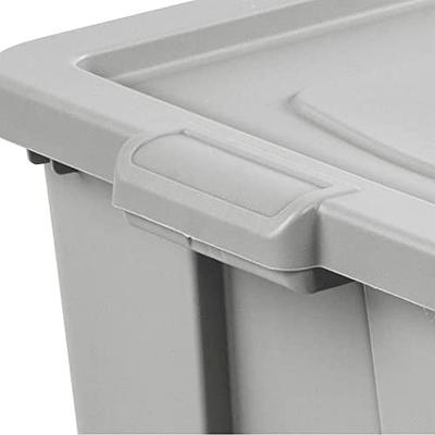 SereneLife Locking Storage Container Bin - 8 Gallon Large Capacity -  Stackable Storage Tote Deck Tough Box - Durable Plastic Household Organizer  Bins