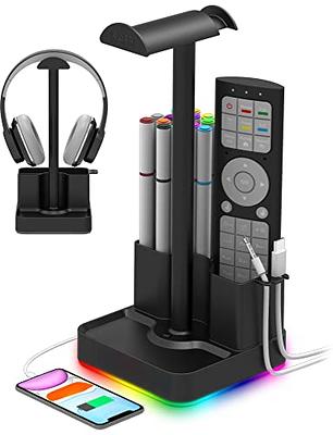 KDD RGB Headset Stand with 9 Light Modes - Controller Holder for Desk -  Rotatable Headphone Stand & Detachable Controller Hook for PC Earphone
