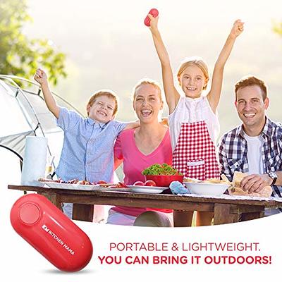  Kitchen Mama Auto Electric Can Opener Christmas Gift Ideas:  Open Your Cans with A Simple Press of Button - Automatic, Hands Free,  Smooth Edge, Food-Safe, Battery Operated, YES YOU CAN (Red) 