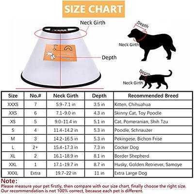  QIYADIN Plastic Pet Recovery Collars & Cones for Dogs and Cats  After Surgery Adjustable Dog Neck Cone Surgical Elizabeth E-Collar Prevent  Biting and Stop Licking Wound (L-Neck: 15.4-17.3 in) 