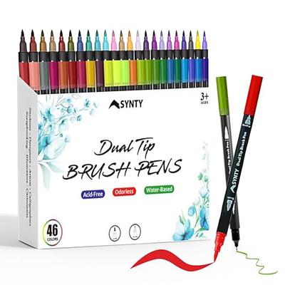 Ohuhu Markers for Adult Coloring Books: 60 Colors Dual Brush Fine Tips Art  Marker Pens - Watercolor Markers for Kids Adults Lettering Drawing  Sketching Bullet Journal - Non-Bleed Non-Toxic - White White Package