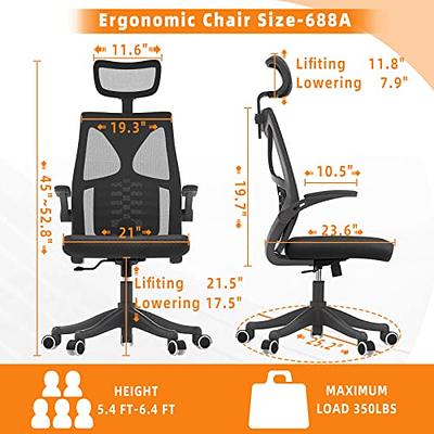 Younmall Ergonomic Office Chair, High Back Desk Chair, Breathable