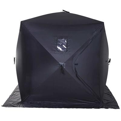 4-Person Insulated Ice Fishing Shelter 360-Degree View, Pop-Up