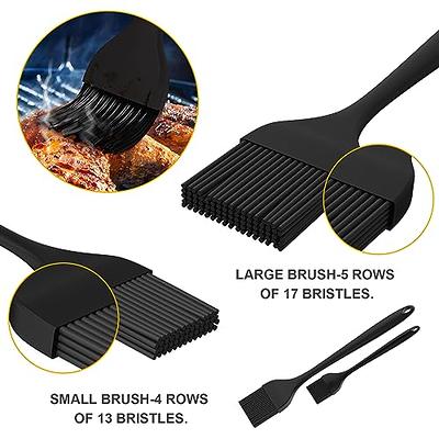 2-Piece Silicone Basting Pastry Brush - 8.3' (Small) & 10.4' (Large) - for  Baking, Grilling, & Spreading Oil, Butter, BBQ Sauce, or Marinade - Heat  Resistant, BPA Free and Dishwasher Safe (Black) - Yahoo Shopping