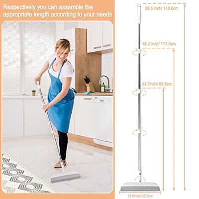 Rubber Broom for Pet Hair Remover, Carpet Rake Fur Remover Broom