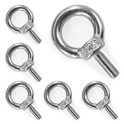 8 Pack 304 Stainless Steel Eye Screws,2.5 Inch M6 Heavy Duty Eye