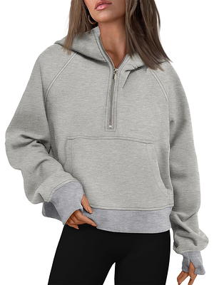 Haute Edition Women's Tunic Long Length Full Zip Hooded Sweatshirt