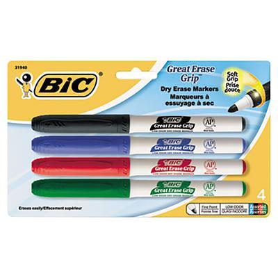 BIC Intensity Advanced Colorful Dry Erase Markers, Fine Bullet Tip,  12-Count Pack of Assorted Colors, Whiteboard Markers for Teachers and  Office Supplies 