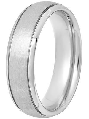 THREE KEYS JEWELRY 8mm Tungsten Wedding Ring for Men Blue High