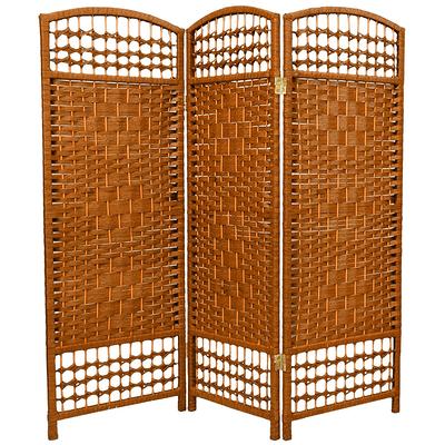 DecMode 79 x 57 Brass Metal Modern Room Divider Screen 