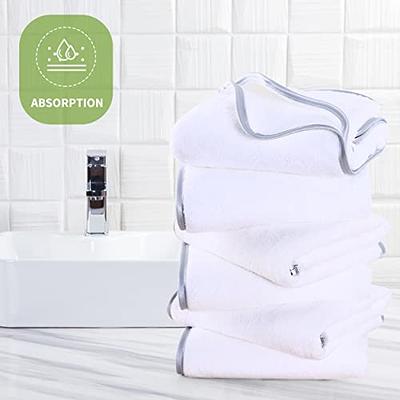 White Classic 12 Piece Bath Towel Set for Bathroom - Wealuxe Collection 2  Bath Towels, 4 Hand Towels, 6 Washcloths 100% Cotton Soft and Plush Highly  Absorbent, Soft Towel for Hotel & Spa - Lavender 
