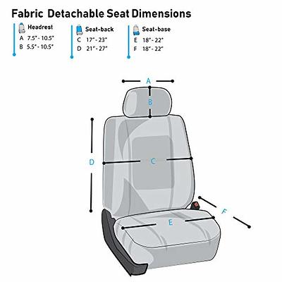 FH Group Car Seat Covers Premium 3D Air Mesh Front Pair Set Airbag