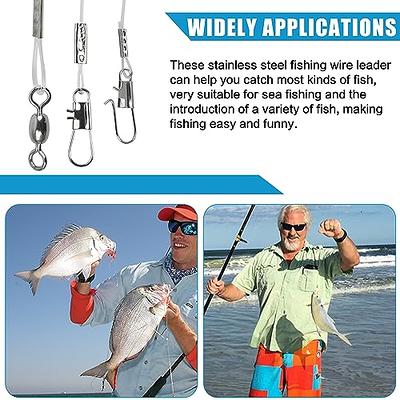 Fishing Leaders，Fishing Leader Saltwater Stainless Steel with Swivels Snap  Kits