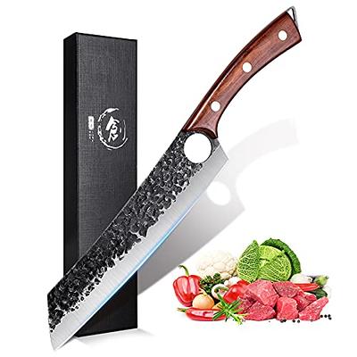 YOTSUBA Kitchen Knife Set, Chef Knife Set, Sharp High Carbon Stainless  Steel Forged Blade Kitchen Knives Set with Ergonomic Rosewood Handle,  Natural Wood - Yahoo Shopping