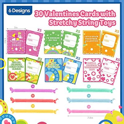 30 Pack Valentine's Day Cards for Kids with Unicorn Stretchy Strings for Classroom  Valentine's Gift Exchange For School, Valentine's Party Favor for Kids,  Valentine's Prizes, Stress Relief Fidget Toys - Yahoo Shopping