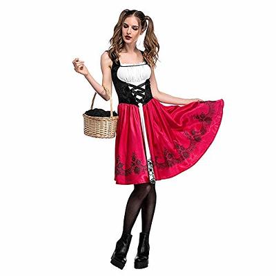 Gothic Red Riding Hood Costume For Halloween,Theme Parties, Cosplay Game,  Masquerade Size L 