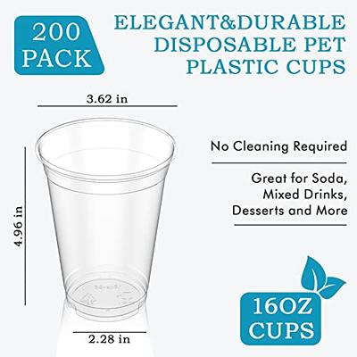 [1000 Pack] 9 oz Clear Plastic Cups - Disposable 9 Ounce Cold Drink Party  Cups - Cold Drink, Soda Cups, Party Cups, Drinking Cups for Home, Office