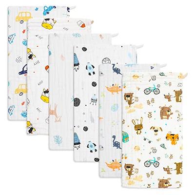 Looxii 12 Pack Baby Burp Cloths 100% Cotton Muslin Burp Cloths 20x10” Soft  Absorbent Bamboo Baby Washcloths 12“x12” - Yahoo Shopping