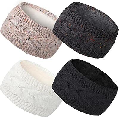 Brook + Bay Womens Winter Ear Warmer Headband - Fleece Lined Cable