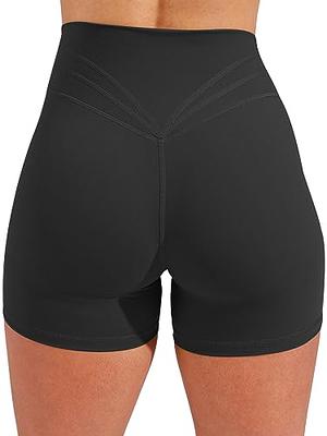 GetUSCart- BALEAF Women's 8 High Waist Biker Workout Yoga Running  Compression Exercise Shorts Side Pockets Black Size XL