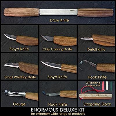 Chiyuehe Professional Wood Carving Chisel Set - 12 Piece Sharp Woodworking Tools w/Carrying Case - Great for Beginners
