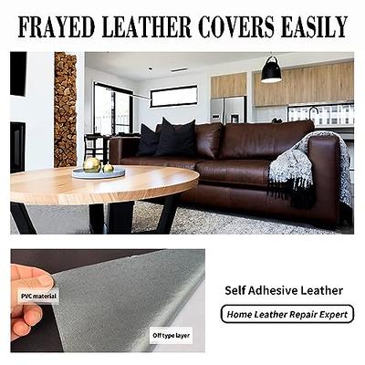 Leather Repair Patch Kit Dark Gray 4 x 60 inch Leather Repair Tape Self Adhesive Patch for Furniture, Couch, Sofa, Car SEATS Computer Chair First