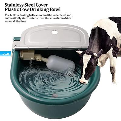 Automatic Animal Drinking Water Bowl, Water Trough, Stainless Steel Drinker Water  Feeder with Float Valve Livestock Waterer for Chicken Cat Sheep Dog No Hole  with Pipe 