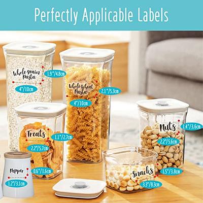 6 Pcs Airtight Flour and Sugar Containers with 132 Kitchen Pantry Labels  Prep