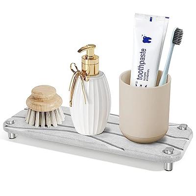 DISCHOOL Instant dry sink organizer, lifestyle bathroom countertop sink tray  for soap bottles. Fast drying stone bathroom sink tray/bathroom sink caddy  - Yahoo Shopping