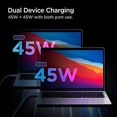  65W USB C Charger, 3-Port GaN Wall Charger Fast Compact  Foldable Charger Compatible for iPhone, Galaxy S23/S22, MacBook Pro/Air,  Lenovo ThinkPad, HP Chrombook, Dell Type-C Laptops, iPad and More : Cell