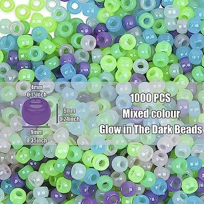 White Glow Pony Bead - 100 Bead Pack
