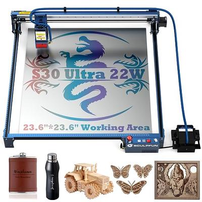 SCULPFUN S30 Ultra 22W Large Laser Engraver with Smart Air Assist &  Extended 600x 600mm Working Area, Metal Laser Cutter, High Accuracy CNC  Laser Engraving Machine, 10 Times Service Life - Yahoo Shopping