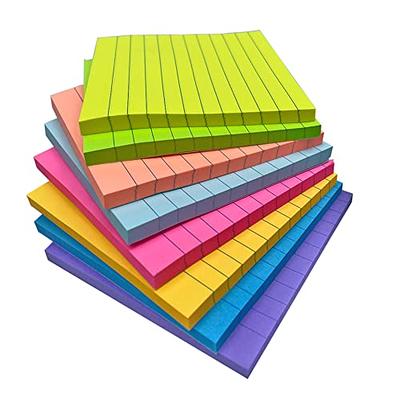 Kisston 12 Pieces Lined Sticky Notes 8 x 6 Inch Ruled Self