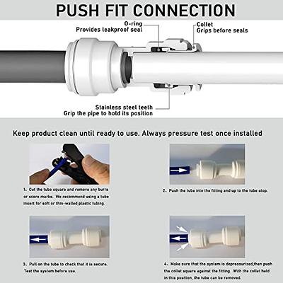 Pack of 10 1/4 RO Tubing Elbow Connector 90 degree 1/4 Water Line Fittings