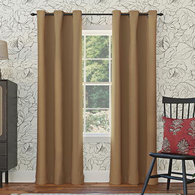 Sun Zero Nolan Energy Efficient Blackout Grommet Single Curtain