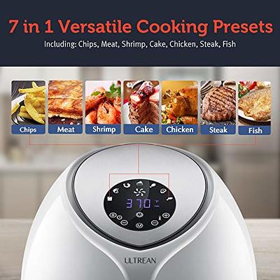 Ultrean Air Fryer 6 Quart, Large Family Size Electric Hot Airfryer XL Oven