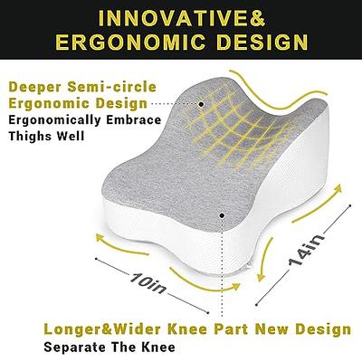Epocak Smooth-Spine Alignment Pillow, Relieve Hip Pain and Sciatica, Leg &  Knee Support Pillow, Leg Pillows for Improved Side Sleepers Relieving Leg