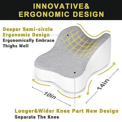 Knee Pillow Separates The Knees For Body Alignment Semicircle Round Shape  Leg Pillow Promotes Sleep, Firm/no Strap - Temu