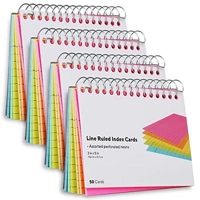 Ruled Index Cards, 4 X 6, 100 Sheets, Assorted Neon Color, Note Cards,  Flash Cards, Study Cards, Notecards For Studying, Ruled Index Cards, Flashca